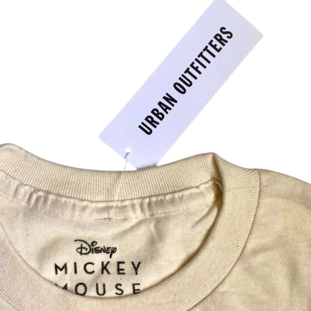 ✨NWT Urban Outfitters Unisex Disney Mickey Mouse Graphic Cream Tee - Picture 5 of 7